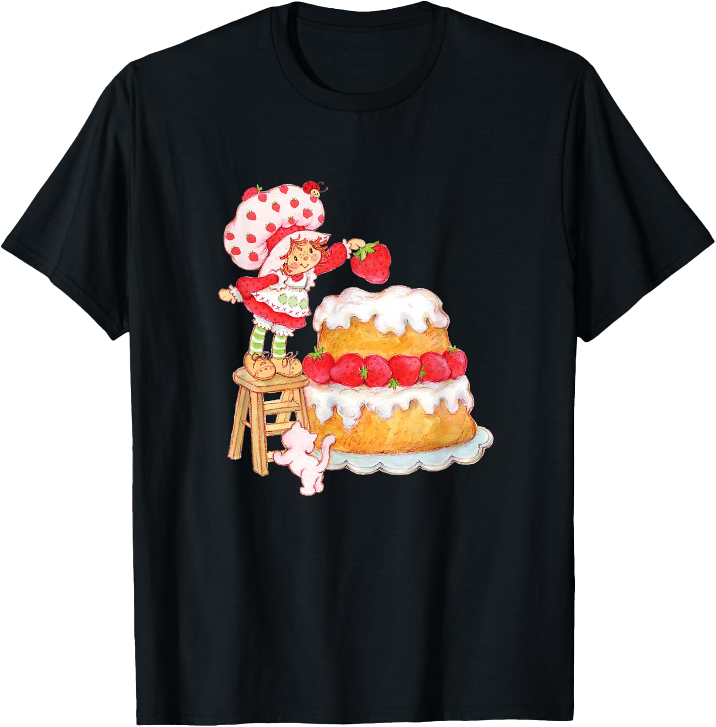 Strawberry Shortcake & Custard Baking Besties Vintage T-Shirt