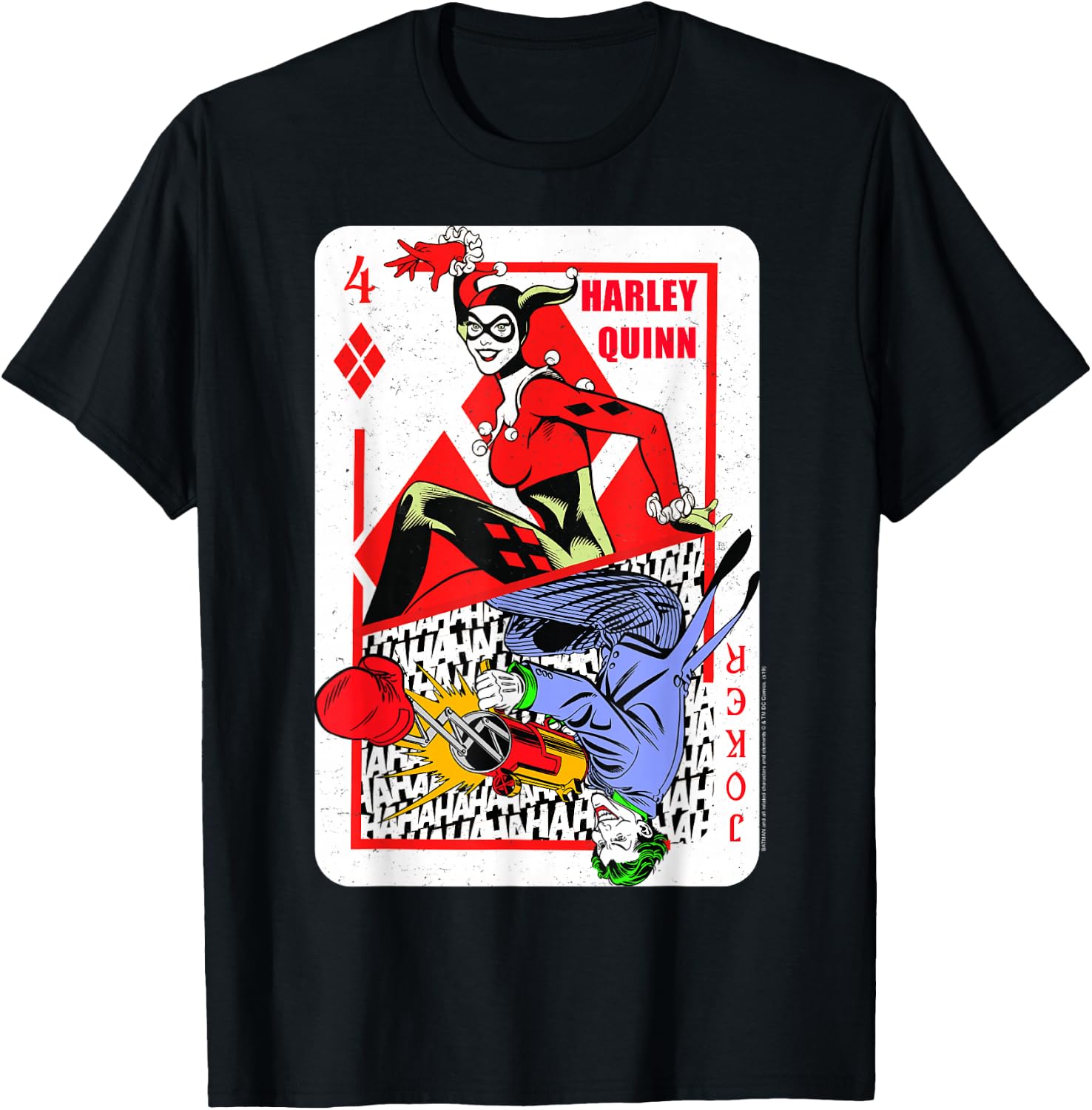 DC Comics Batman Joker & Harley Playing Card T-Shirt