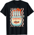 Sardines in Tomato Sauce Retro Seafood Tinned Fish Lover T-Shirt