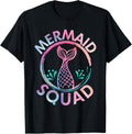 Mermaid Birthday Squad Party Matching Womens T-Shirt