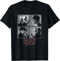 Freddy vs. Jason Four Block Photos T-Shirt