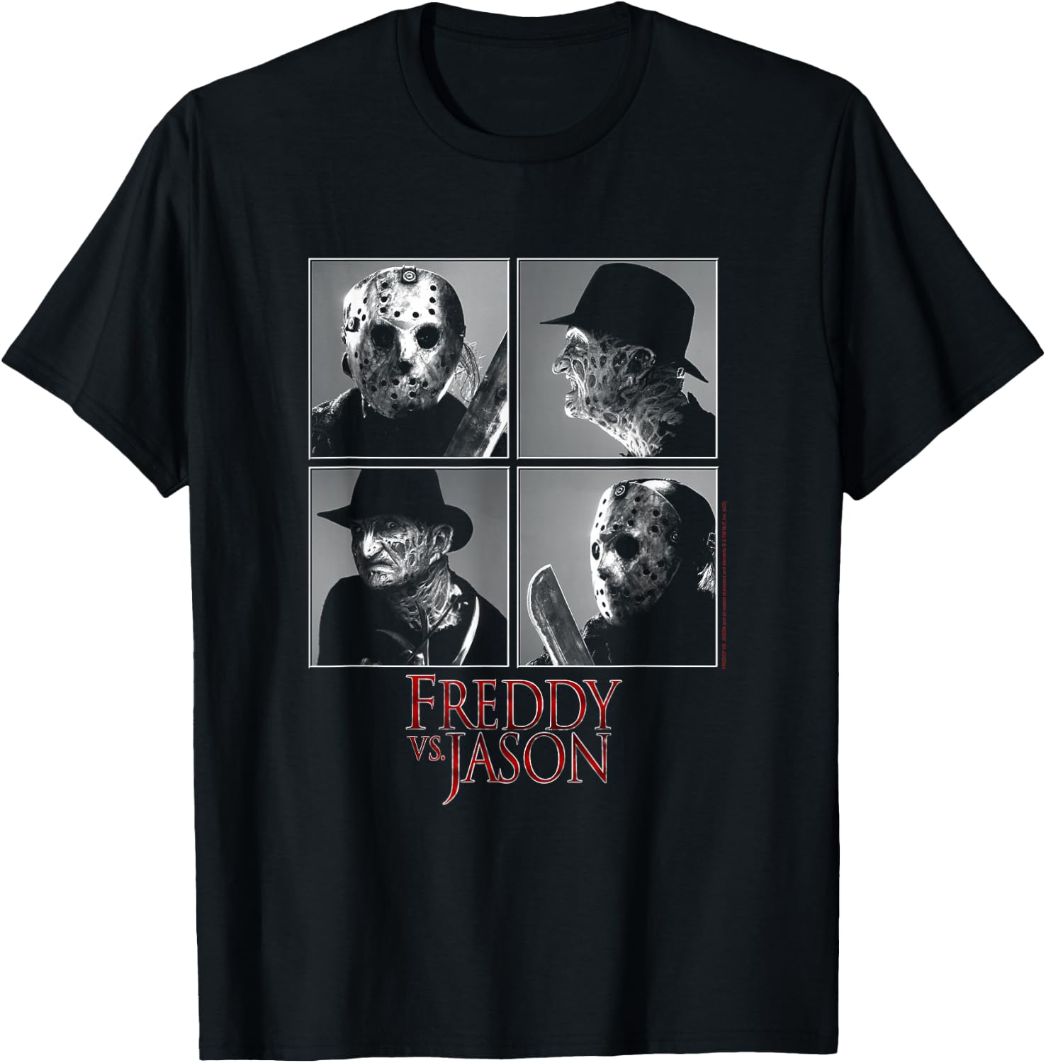 Freddy vs. Jason Four Block Photos T-Shirt