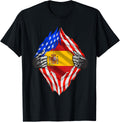 Spain Shirt USA American Spanish Flag España Hispanic Pride T-Shirt