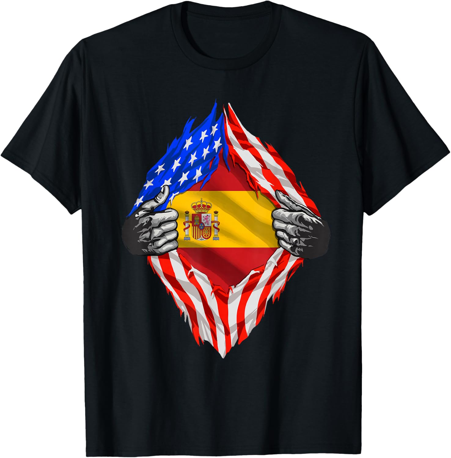 Spain Shirt USA American Spanish Flag España Hispanic Pride T-Shirt