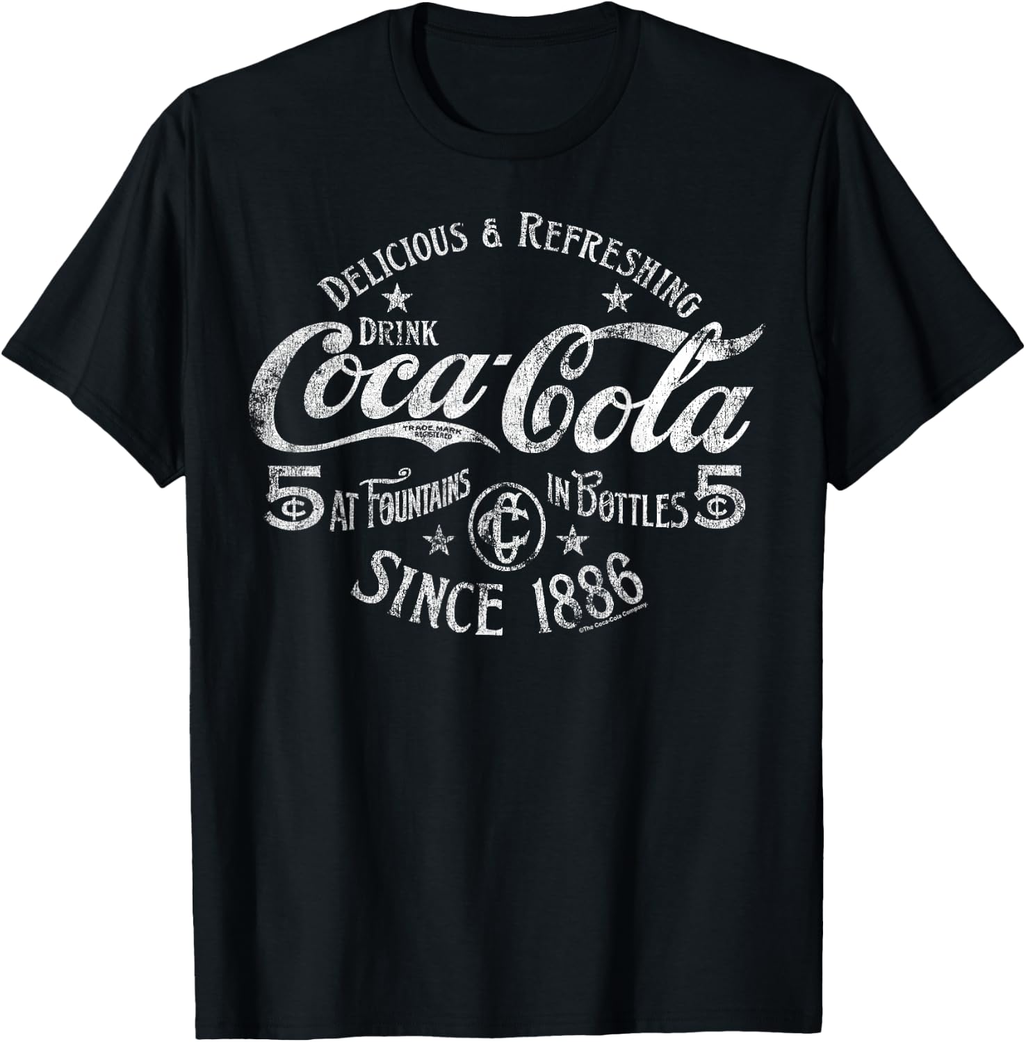 Coca-Cola Delicious And Refreshing Distressed Sale Sign Logo T-Shirt