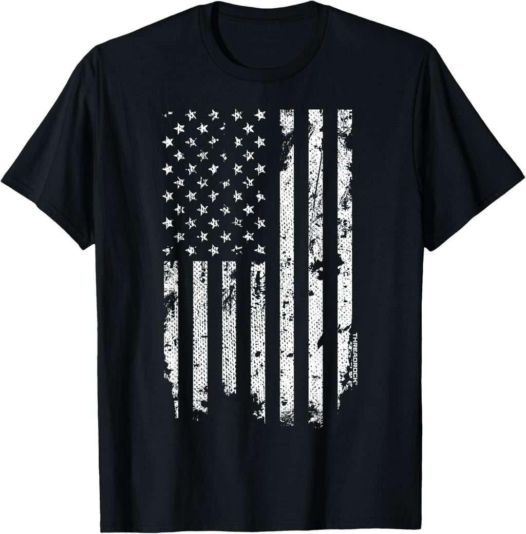 Distressed White American Flag T-Shirt T-Shirt