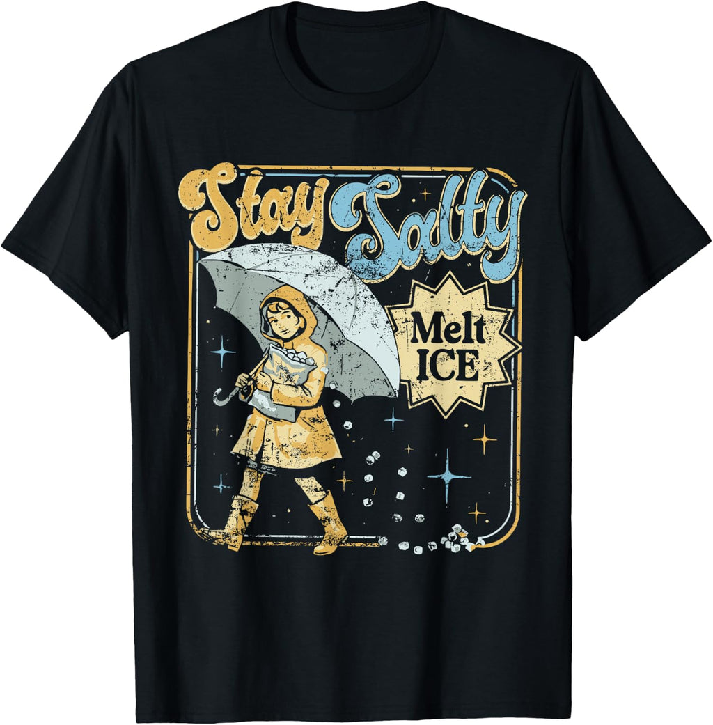 Stay Melt ICE Salty Political Retro T-Shirt