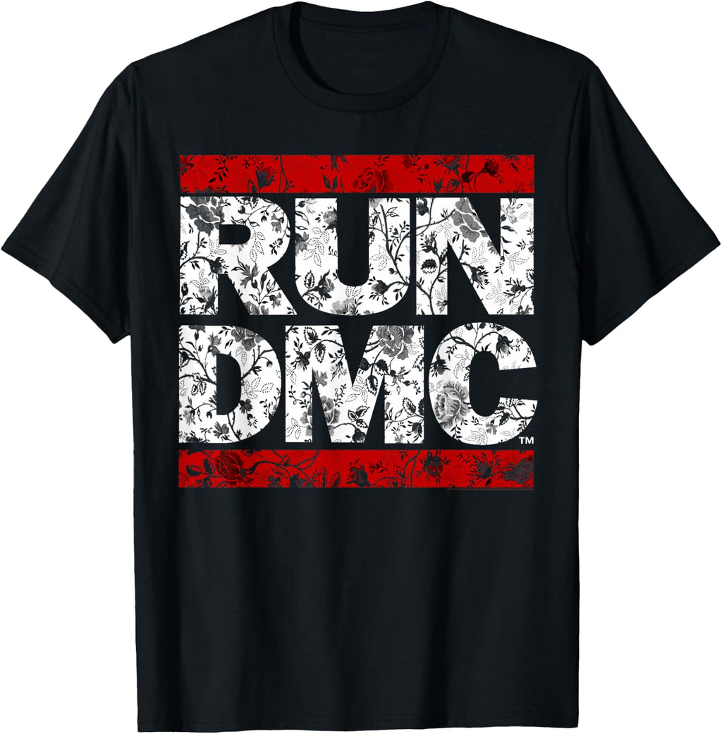 Run DMC Official Floral Red Logo T-Shirt