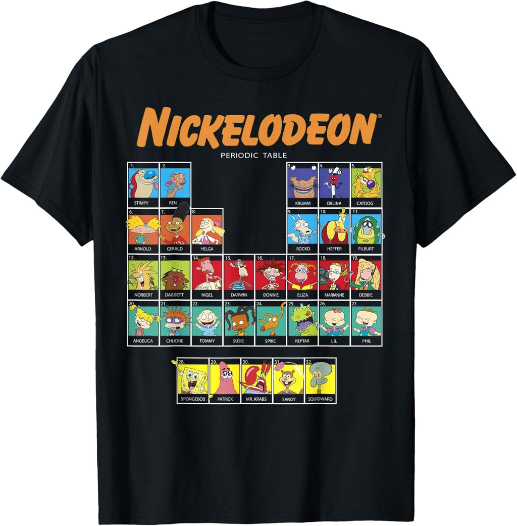 Nickelodeon Periodic Table of Characters T-Shirt