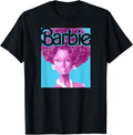 Barbie Afro Doll Classic Fit T-Shirt: Adult Round Neck, Black, Short Sleeve, Cotton-Polyester