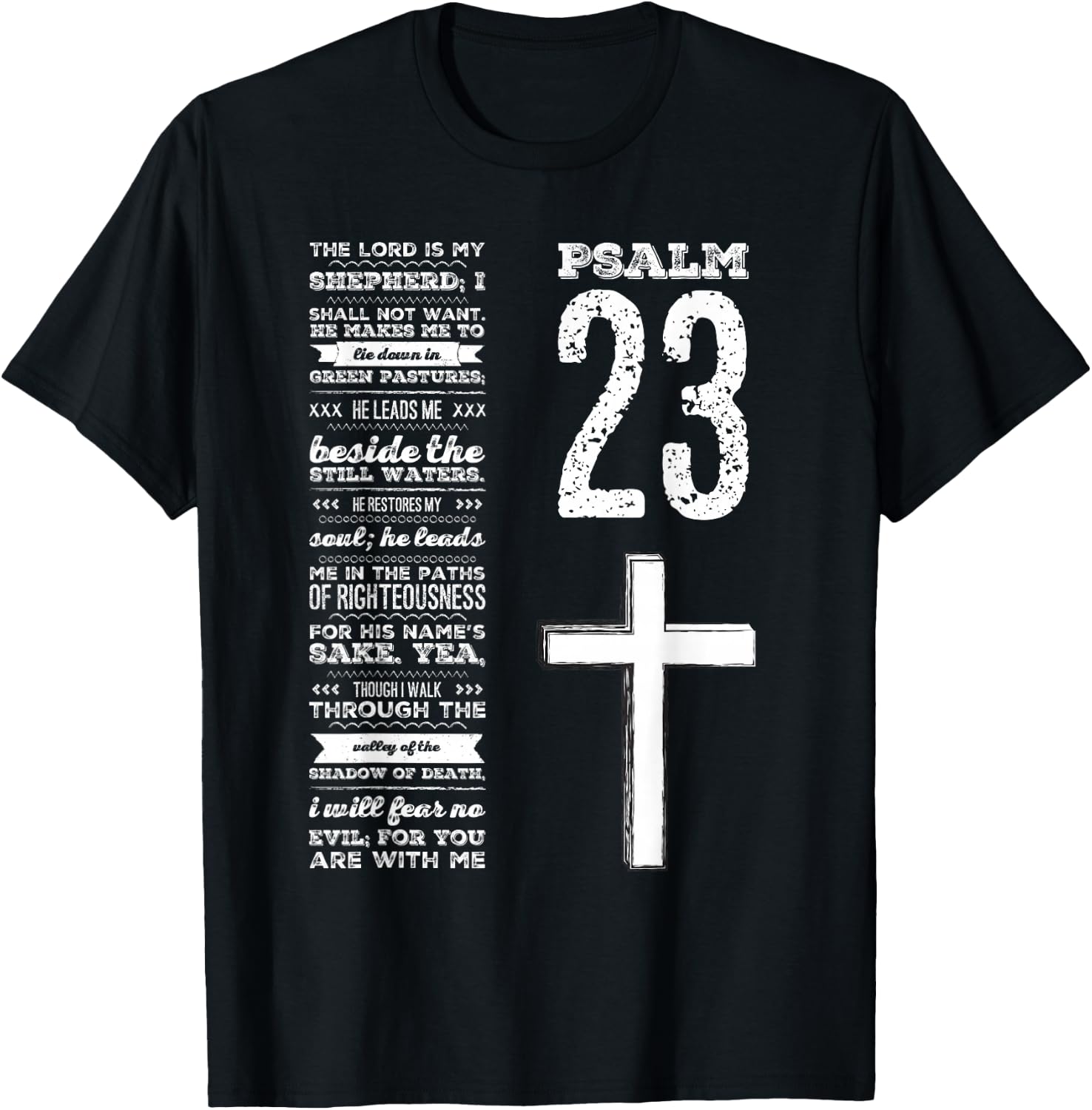 Christian Scripture Psalm 23 Youth Group Pastor Faith T-Shirt