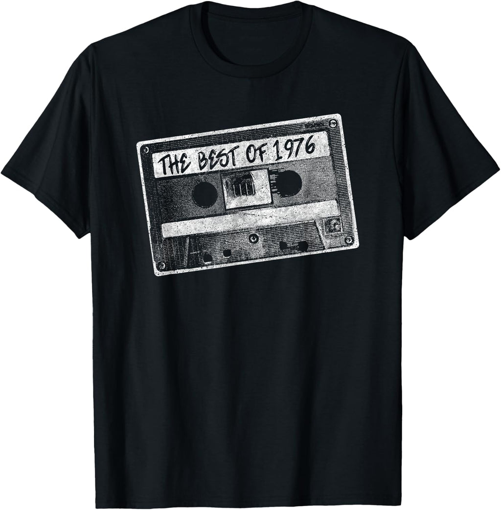 Vintage Cassette Tape Shirt Best of 1976 Born Birthday Gift T-Shirt