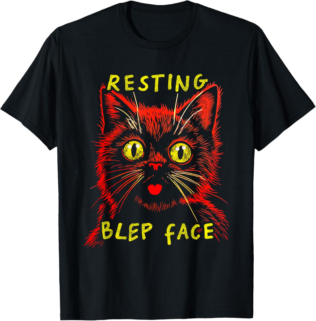 Resting Blep Face Cute Cat With Cute Blep Tongue T-Shirt