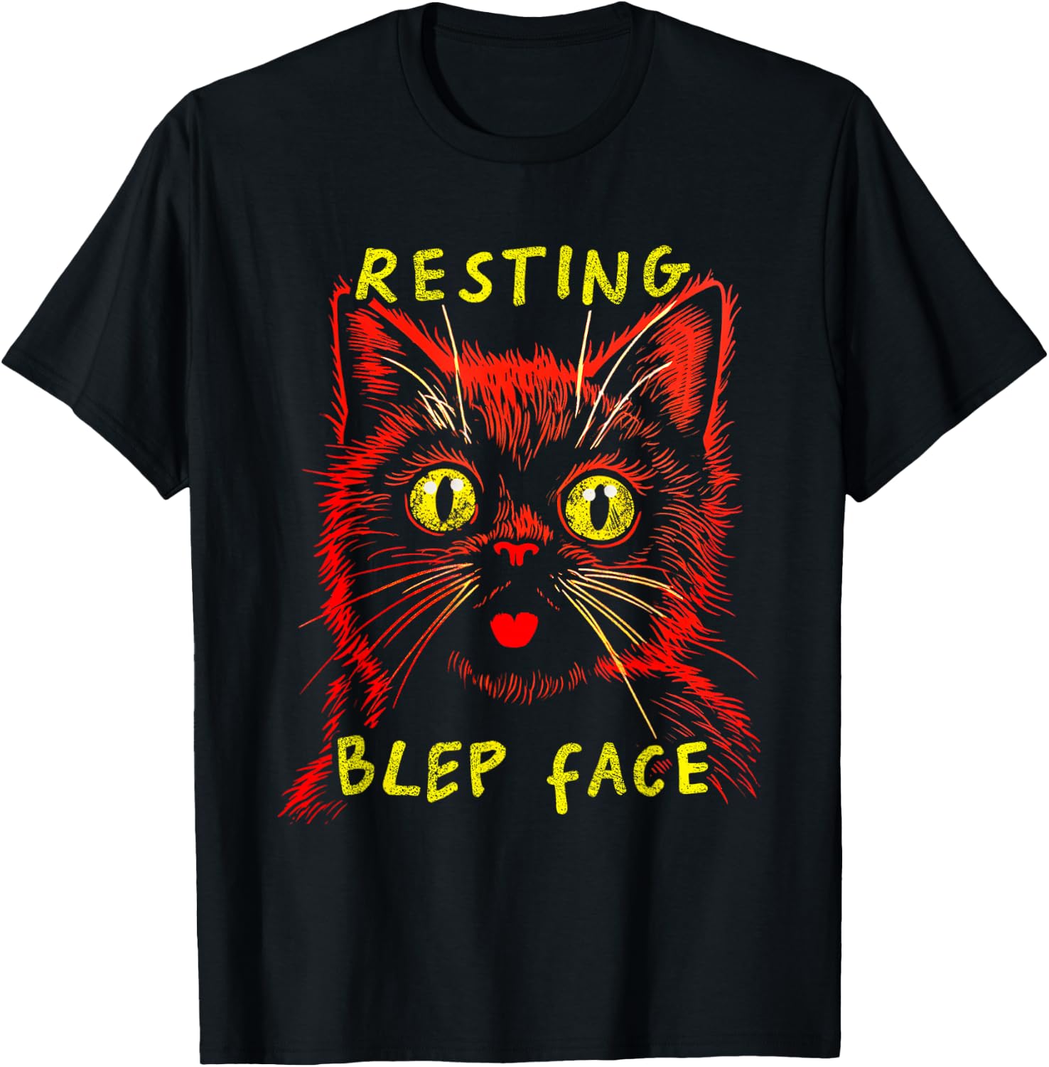 Resting Blep Face Cute Cat With Cute Blep Tongue T-Shirt