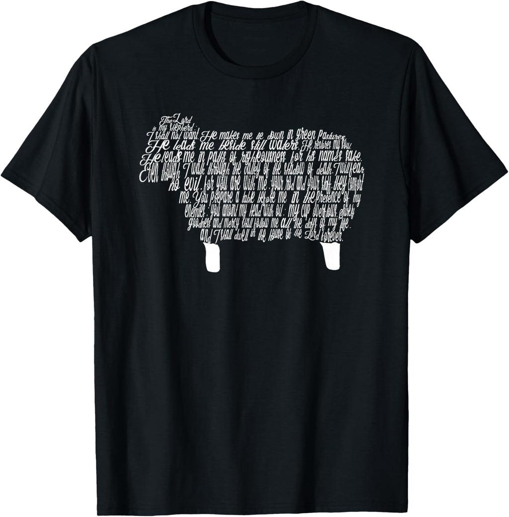 Psalm 23 Bible Scripture Lamb T-Shirt