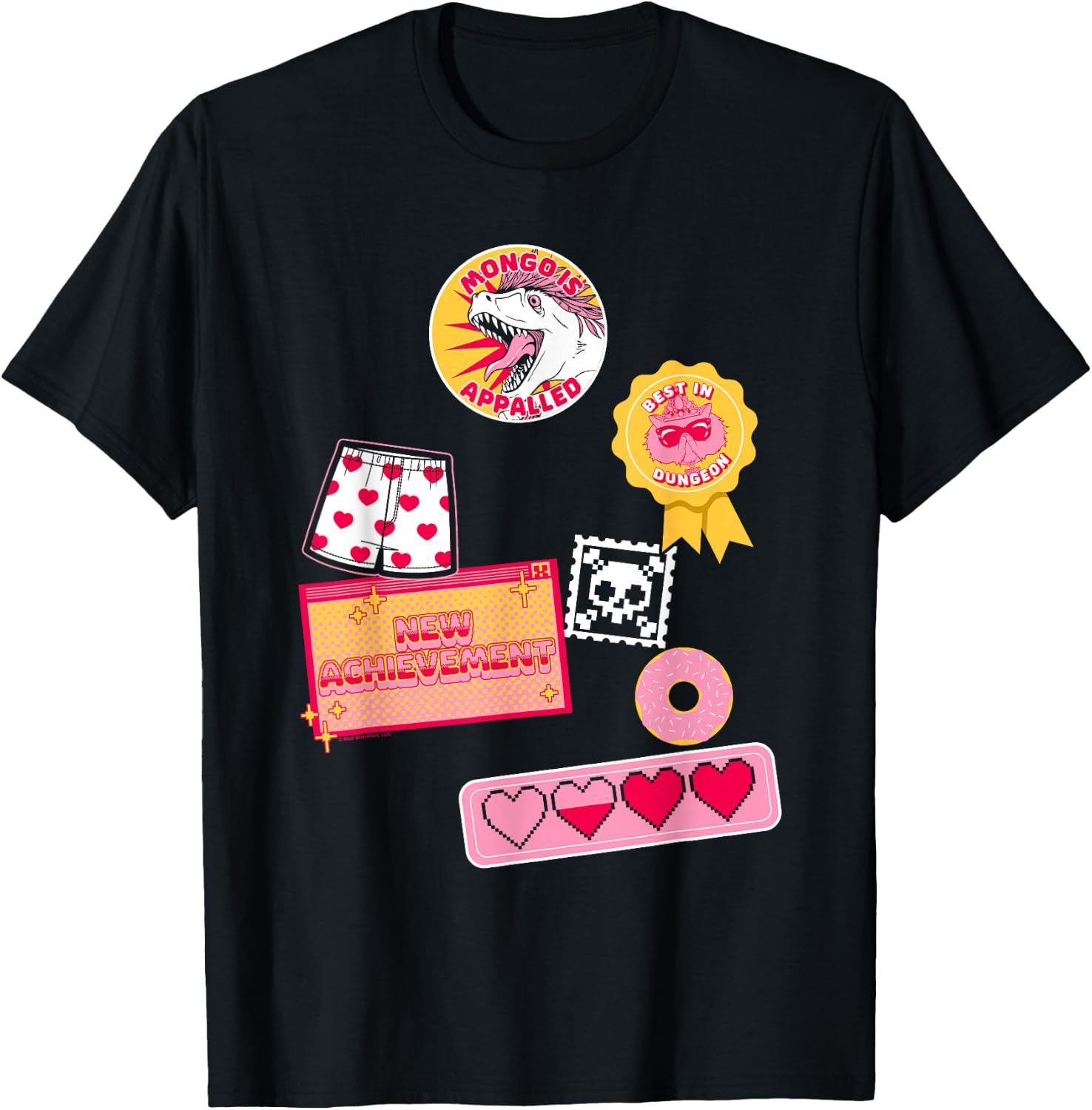 Colorful Sticker Collage LitRPG Book T-Shirt