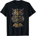 Cool Geometric Owl Unique Avian Architecture Owl Art T-Shirt