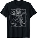 Rock Cat Guitar Music Funny Feline Rocker Design T-Shirt