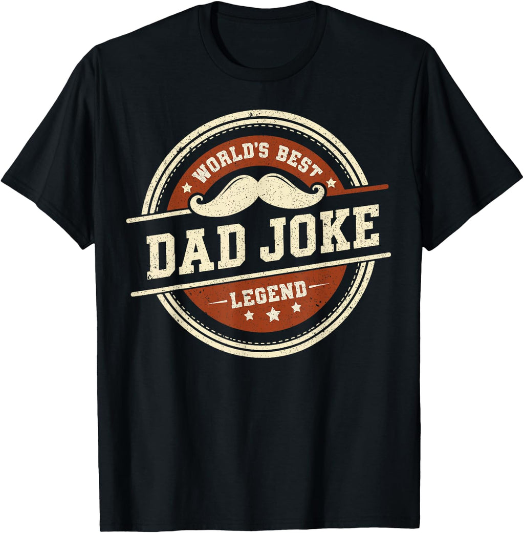 World's Best Dad Joke Legend Funny Vintage Father's Day T-Shirt