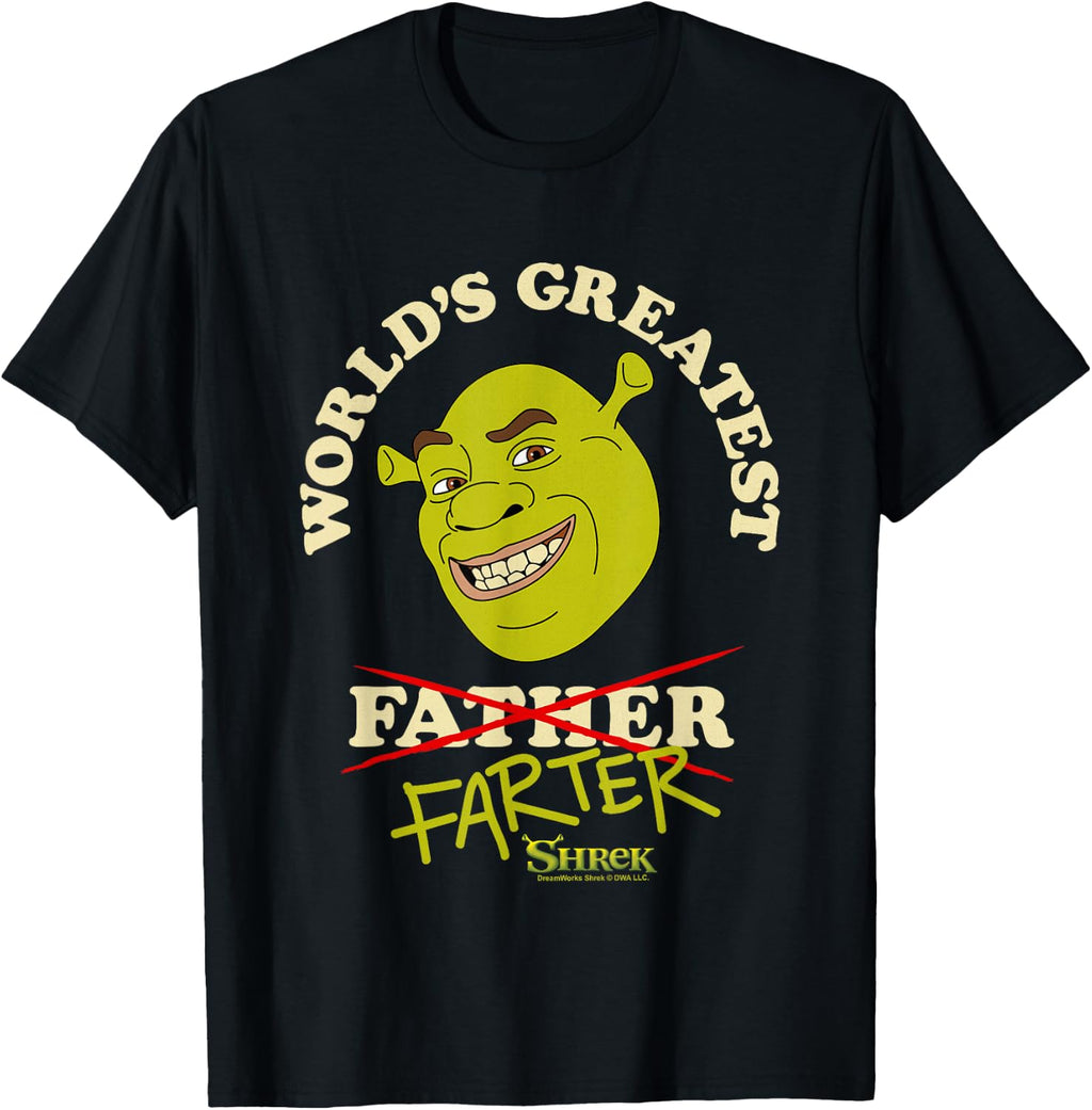 Shrek Father's Day World's Greatest Farter Big Chest Logo T-Shirt