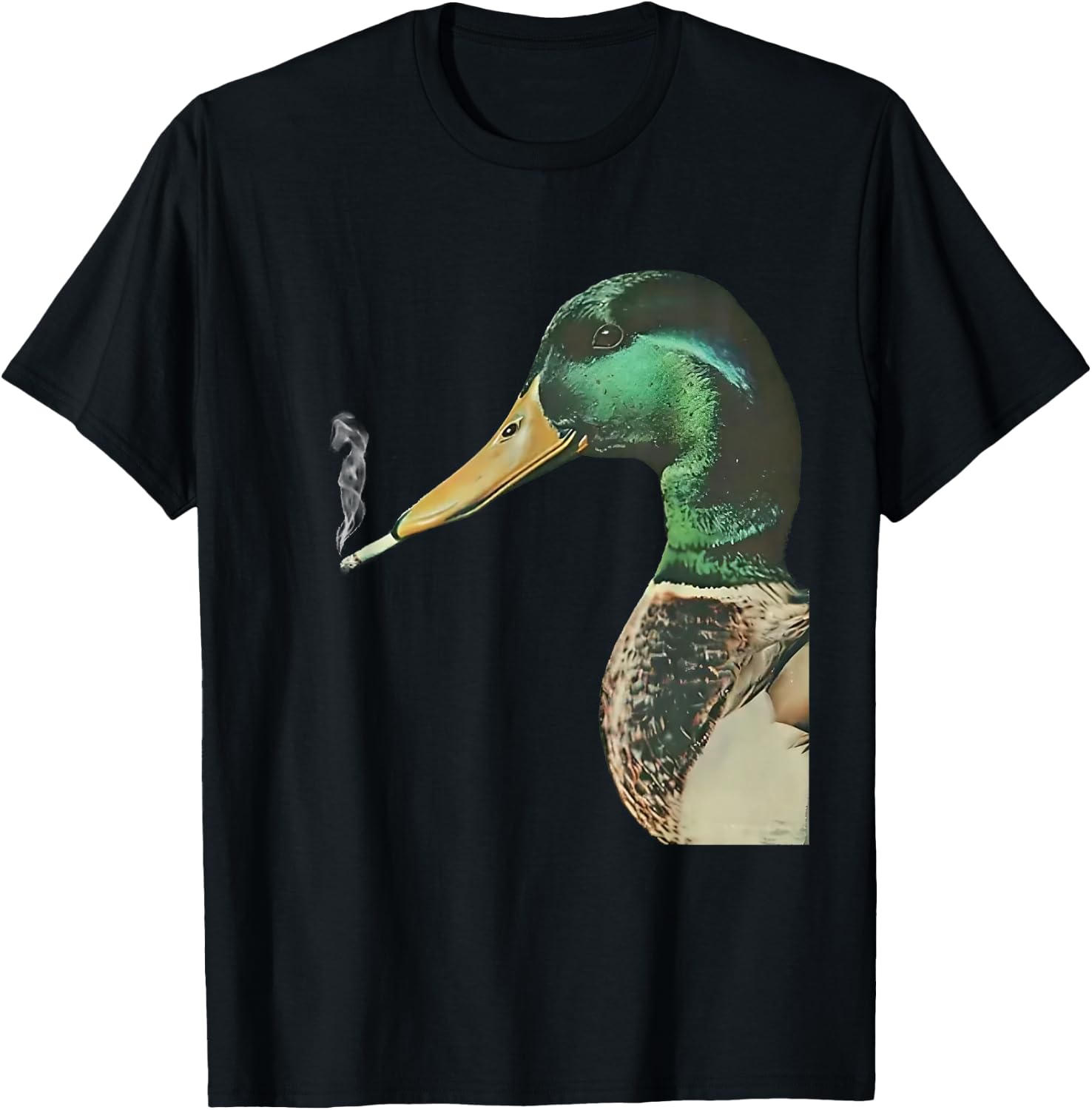 Mallard Smoking Cigarette Meme Funny Mallard Duck Hunting T-Shirt