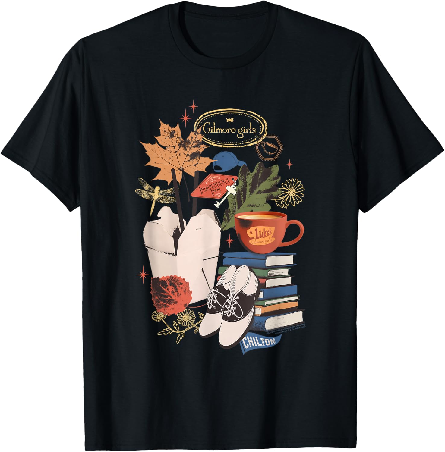 Gilmore Girls Favorite Things Classic Item Collage TV Show T-Shirt