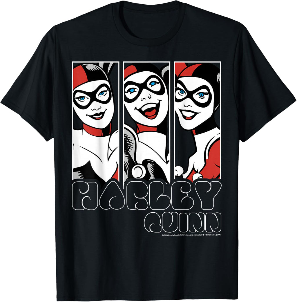 DC Comics Batman Harley Quinn Panels T-Shirt