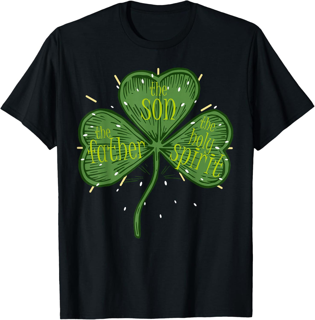 Religious Christian Catholic St Patricks Day Irish Shamrock T-Shirt