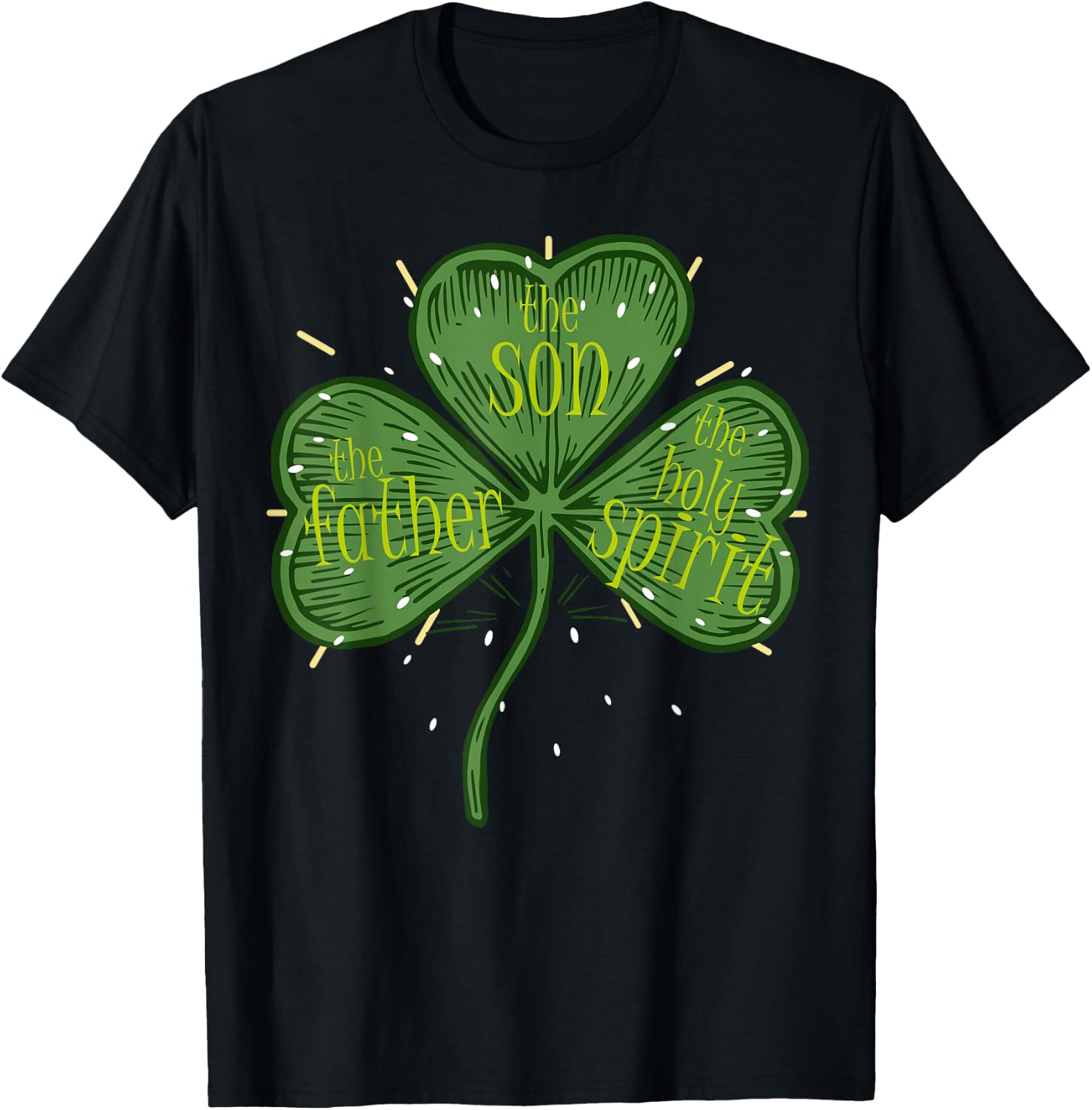 Religious Christian Catholic St Patricks Day Irish Shamrock T-Shirt