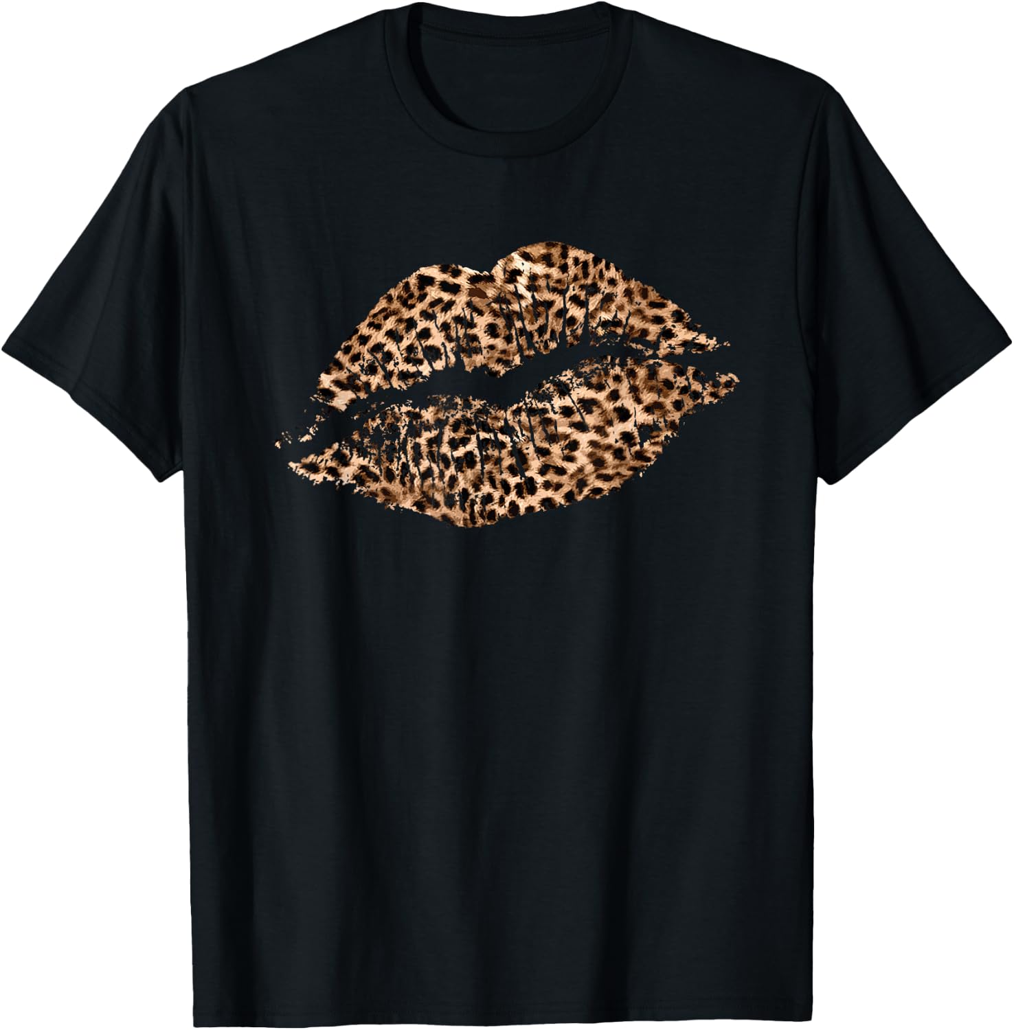 Leopard Print Lips Cheetah Spots Big Lip Love Cute Valentine T-Shirt