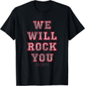Queen Official We Will Rock You Block Letters T-Shirt