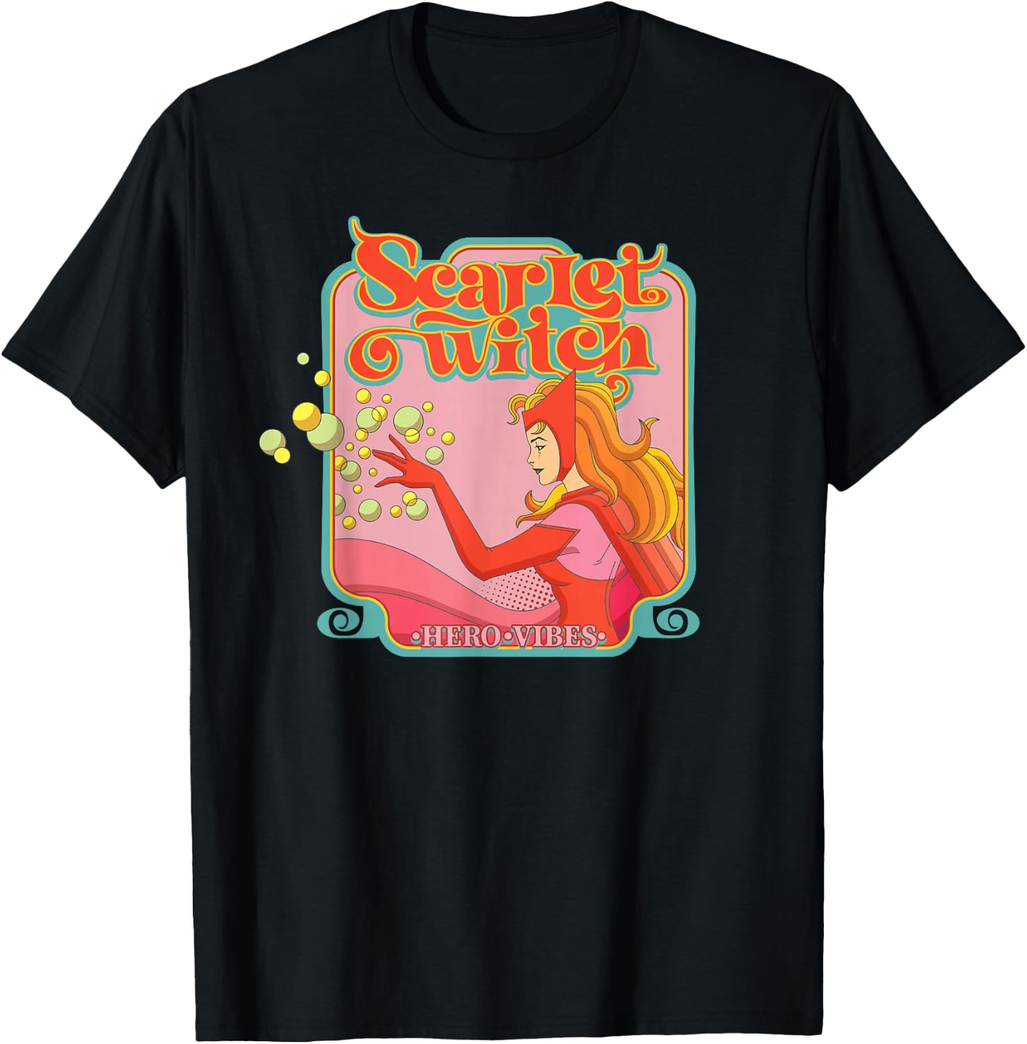 Marvel Avengers Scarlet Witch Wanda Hero Vibes Comic Retro T-Shirt