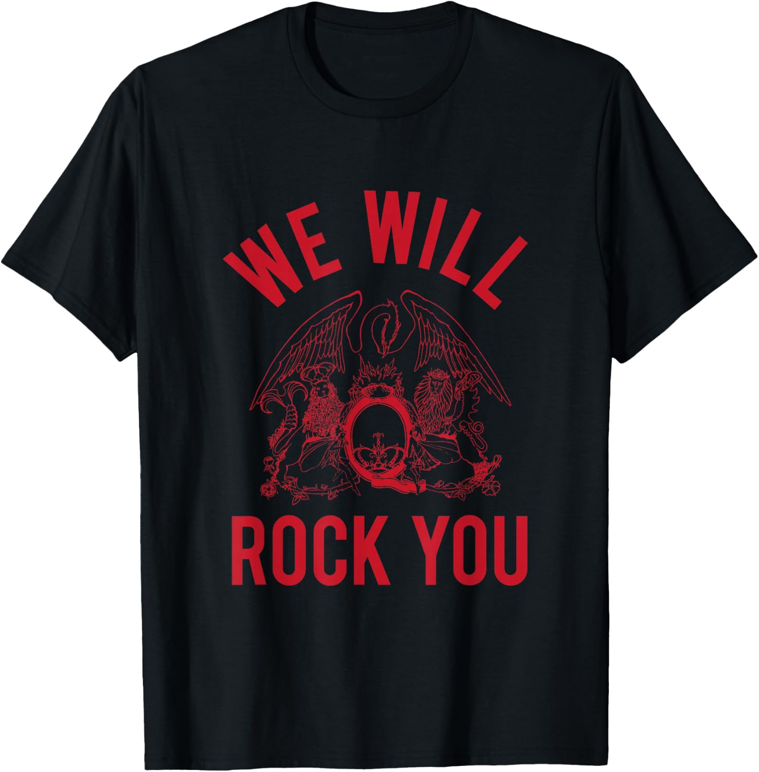 Queen Red Letters Rock You T-Shirt