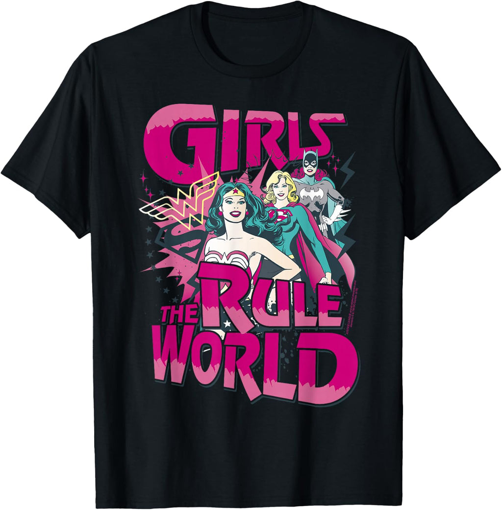 DC Comics Justice League Girls Rule The World T-Shirt Small