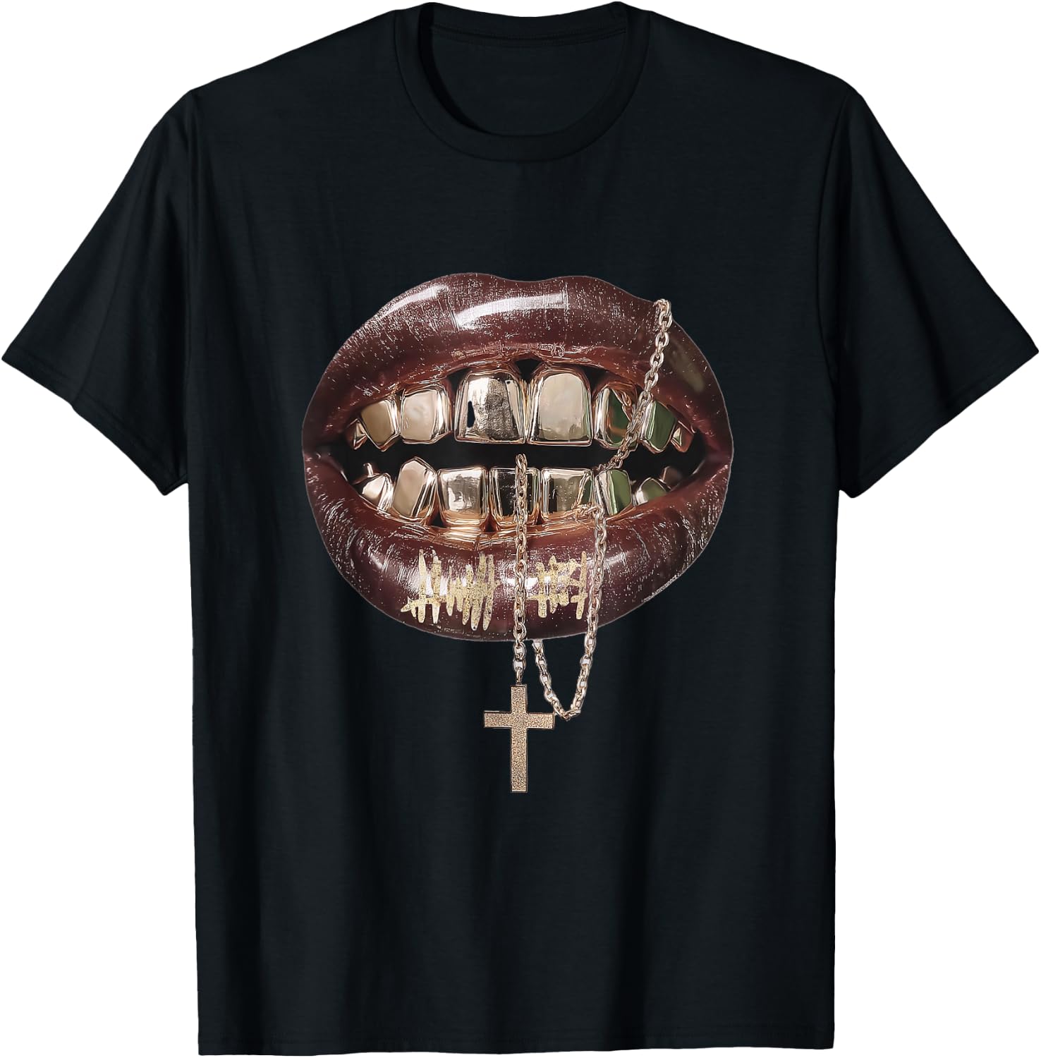 Women's Lips Print Graphic Y2K 2000s Vintage Summer Tops T-Shirt
