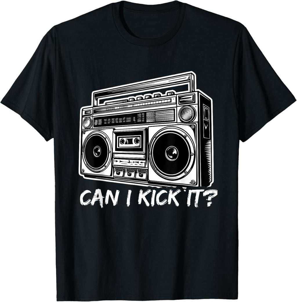 Can I Kick It? 90s Hip Hop Streetwear Retro Boombox T-Shirt