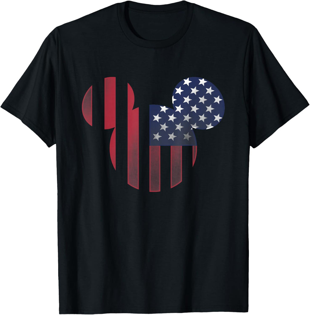 Disney Mickey Mouse Americana Ears Shape T-Shirt