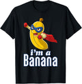 Funny Banana Superhero Cartoon Fruit Hero Costume T-Shirt