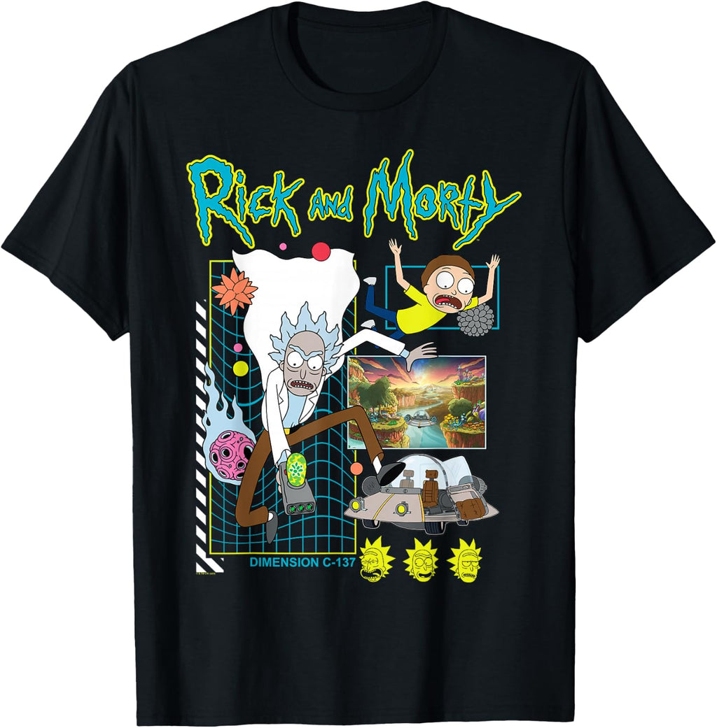 Rick and Morty Scene Adult Cartoon Fashion T-Shirt
