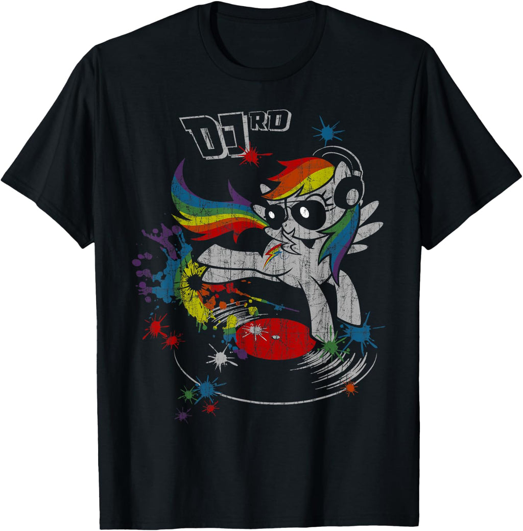 DJ RD Retro Rainbow Dash Fluttershy Rarity T-Shirt