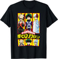 MHA Deku Bakugo Todoroki Framed Portraits Colorful Anime T-Shirt