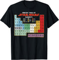 Men's Star Wars Periodic Table of Elements Graphic T-Shirt XL Asphalt