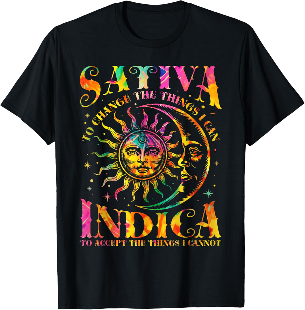 Sativa To Change The Things I Can Indica Cannabis Weed T-Shirt