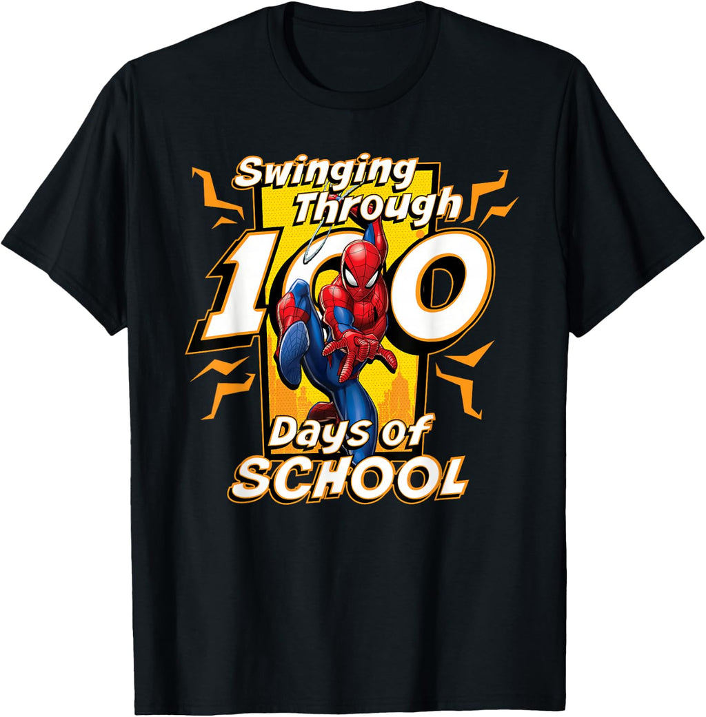 Marvel Super Heroes Spider-Man 100 Days of School 100th Day T-Shirt