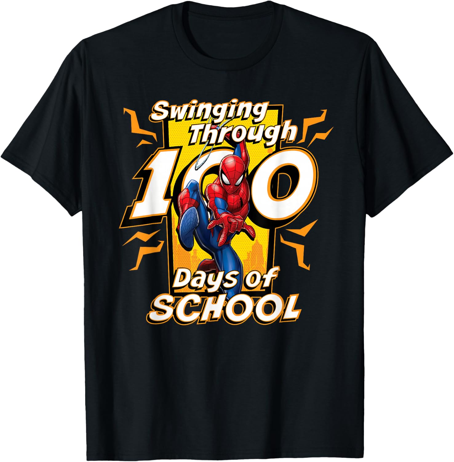 Marvel Super Heroes Spider-Man 100 Days of School 100th Day T-Shirt