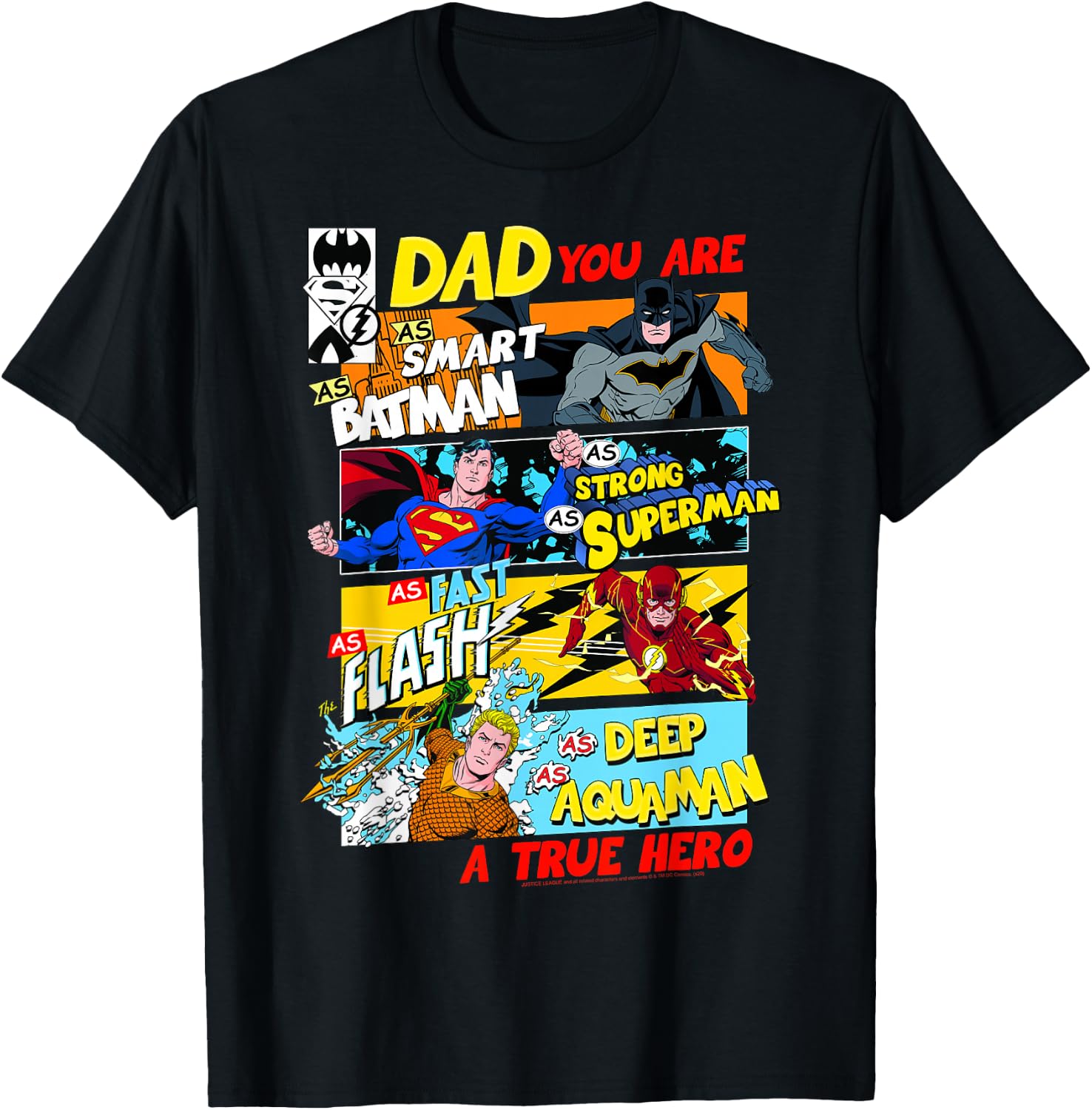 DC Comics Father's Day Justice League Dad Attributes T-Shirt