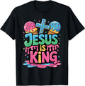 Jesus is King Ice Cream Drip Christian Kids Religious Youth T-Shirt