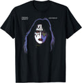 KISS - 1978 Ace Frehley Unisex-Adults Black Cotton Classic Lightweight Crew Neck Short Sleeve T-Shirt, Small
