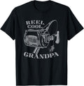 Best Grandpa Funny Reel Cool Grandpa Fishing Graphic T-Shirt