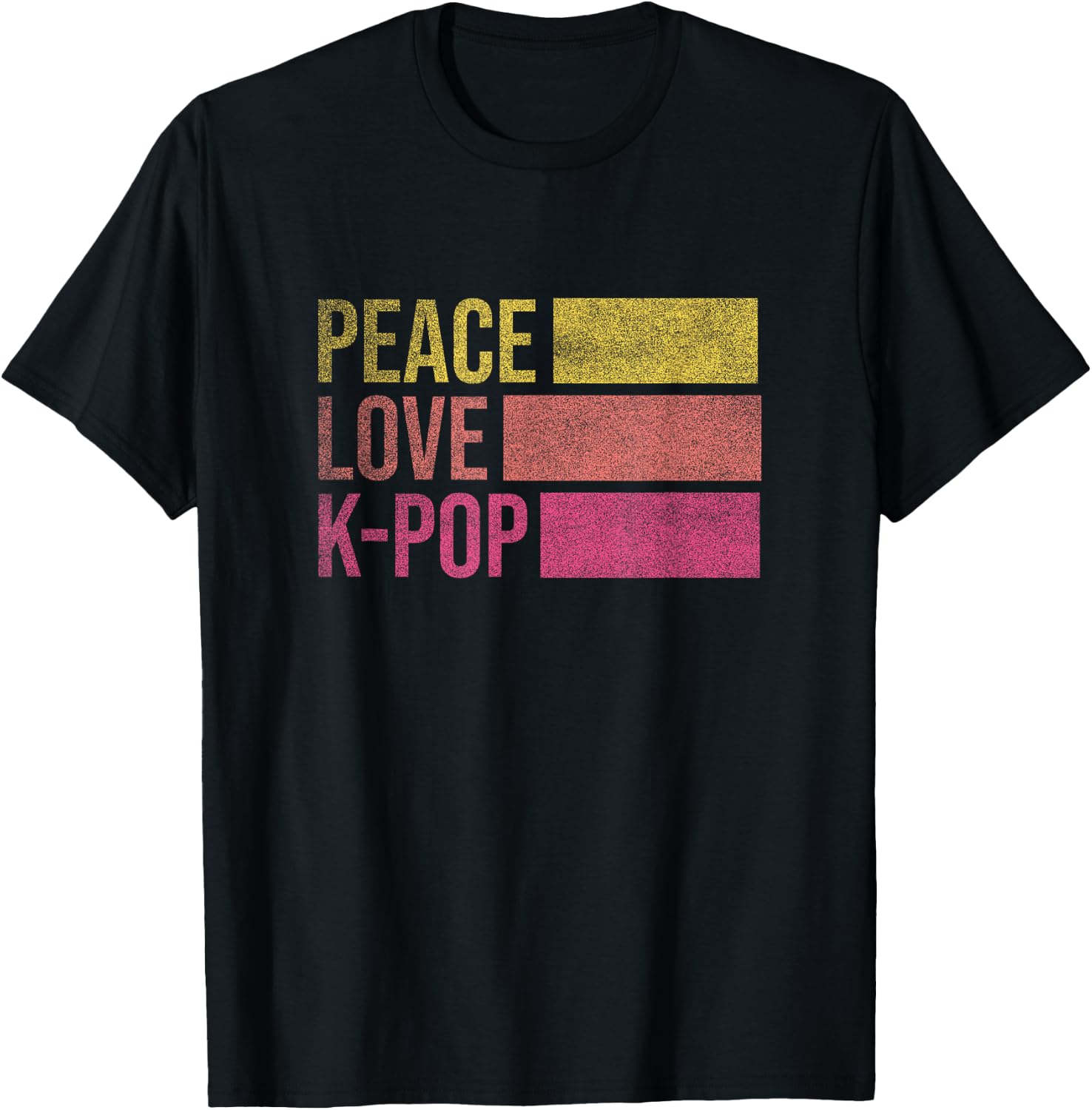 Retro K-Pop for Teen Girls Women Kpop and Peace T-Shirt